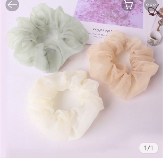 Dây buộc tóc scrunchies vải voan siêu hot