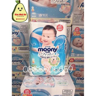 Thêm miếng tã dán/quần moony nội địa nb90/s84/m64/l54.../
