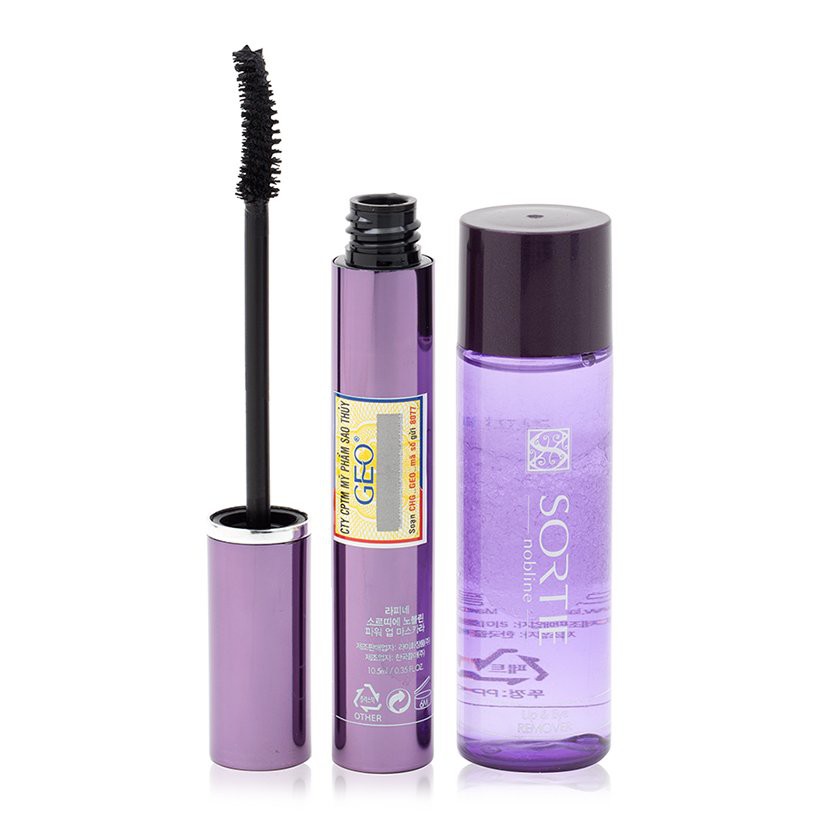 Mascara dài mi GEO Sortie Nobline Power Up Mascara 10g tặng kèm chai tẩy trang mắt và môi 30ml