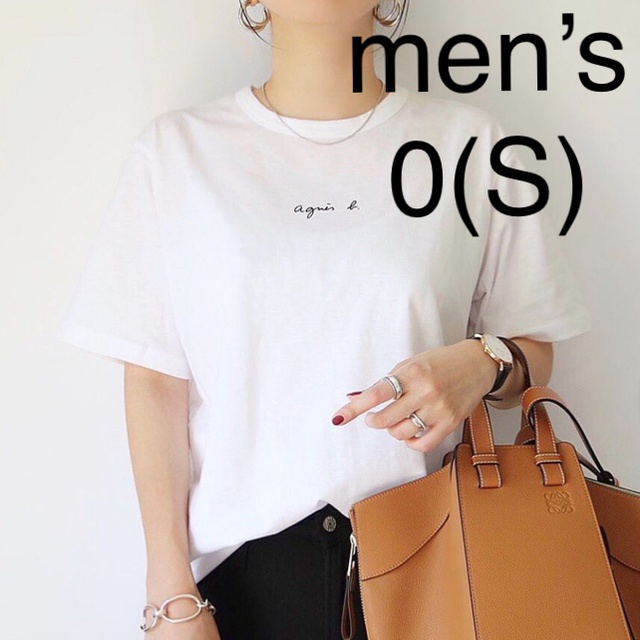 Agnes b mới cổ tròn cotton nhỏ chữ b đáy áo thun ngắn tay nữ