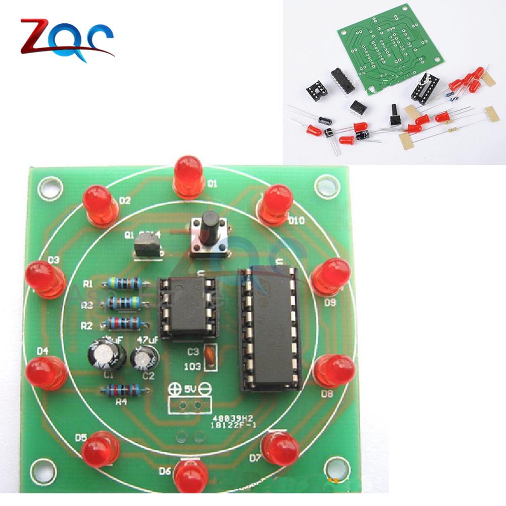Lucky rotary suite electronic suite turntable cd4017 ne555 self led light kits production parts module 3v 5v pulse generator diy