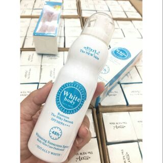 Xịt dưỡng trắng chống nắng White Body The New Skin spf 50 PA