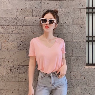 Áo phông cổ tim túi ngực - mã t5