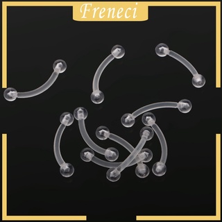 [Freneci] 10 Miếng Lông Mày Nhẫn Trang Sức Acrylic Trong Suốt 18G