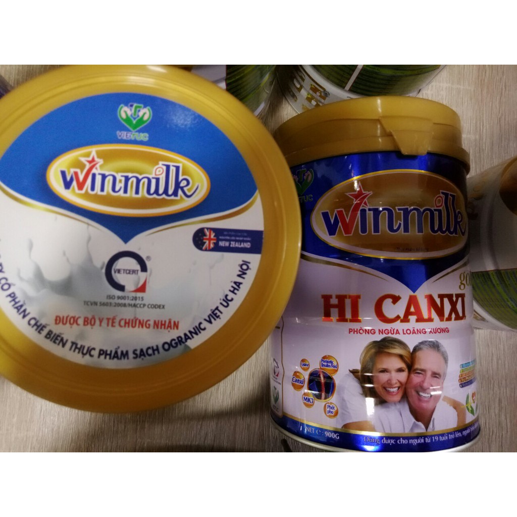 Sữa bột Winmilk Hi-Canxi, Bổ sung canxi, ngừa loãng xương, người tiểu đường dùng được (900g) Date 2024