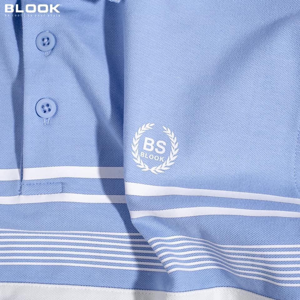 Áo polo nam  cổ bẻ vải thun cá sấu cotton co giãn tốt phối sọc 2 màu trẻ trung, xuất xịn mã 33395 BLOOK | BigBuy360 - bigbuy360.vn