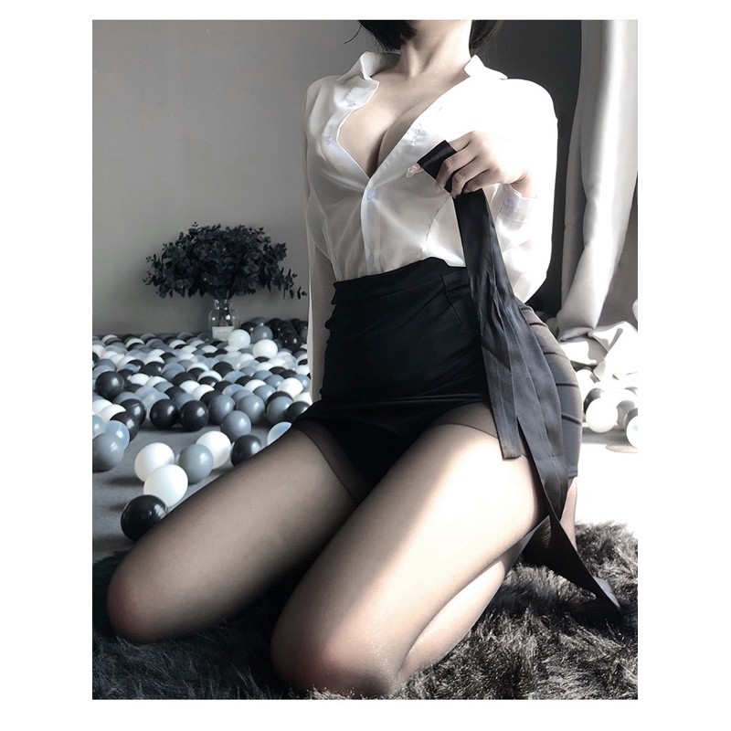 LL1042 Đồ Hoá Trang Nàng Thư Ký Gợi Cảm &lt;kèm cà vạt&gt;  Sexy