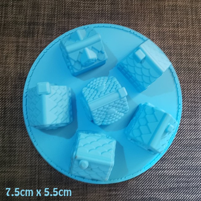 HCM - Khuôn silicon rau câu, làm bánh hình ngôi nhà 6 căn