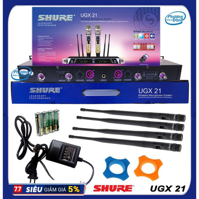 Micro không dây Shure UGX21-micro karaoke chuyên nghiệp thết kế khoa học, tính năng vượt trội