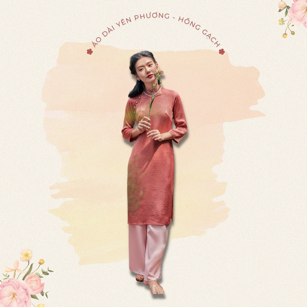Sumire Store Áo dài Dáng xưa Yên Phương Hồng Gạch