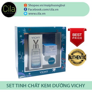 Set Vichy tinh chất Mineral 89 & kem dưỡng Aqualia Thermal / Liftactiv Supreme 15ml - Cila.vn