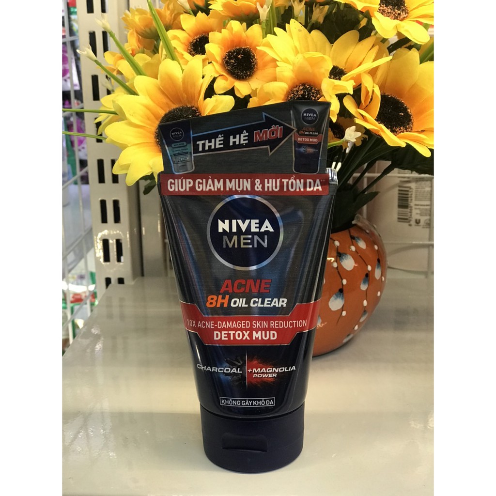 Combo Sữa rửa mặt Nivea Men 100g + Lăn khử mùi Nivea Men khô thoáng 50ml