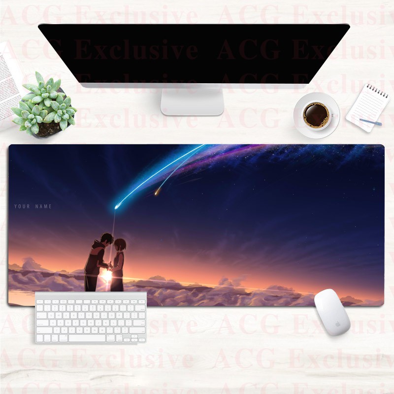 Tấm Lót Chuột Và Bàn Phím Cỡ Lớn Dày Tùy Chỉnh In Hình Phim your name