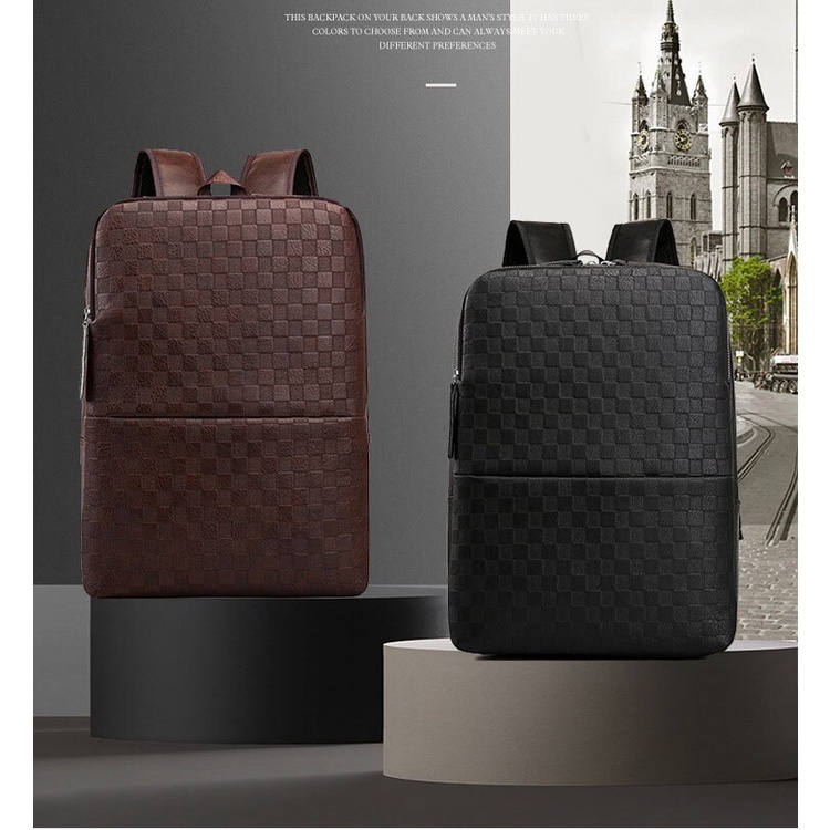 Ba Lô Da PU Thời Trang Công Sở Trẻ Trung Cá Tính Cho Nam 2022