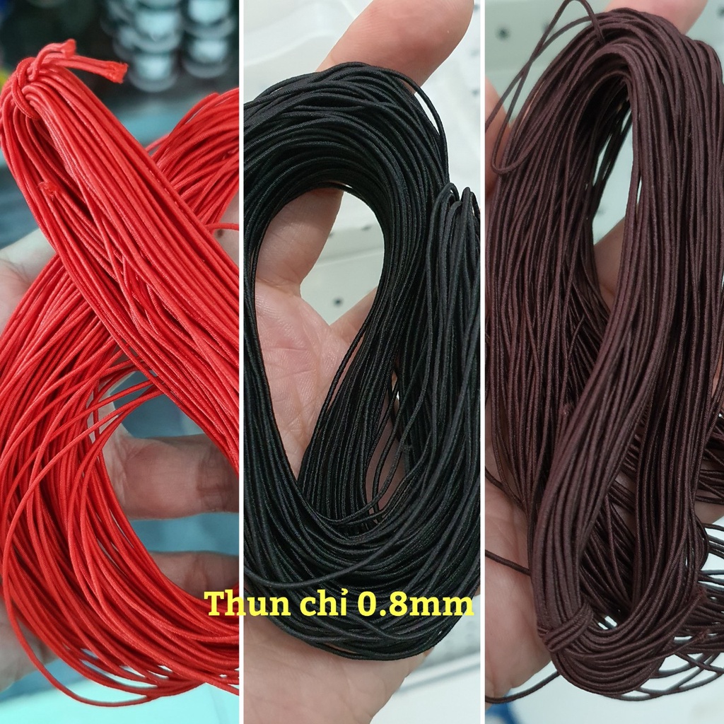 Thun chỉ 0.8mm co giãn xâu vòng đá phong thủy (Bó 24 mét)