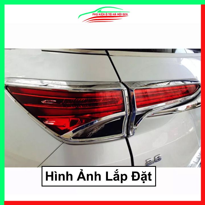 Ốp viền đèn pha hậu mạ crom Fortuner 2021-2022 chống trầy trang trí bảo vệ xe