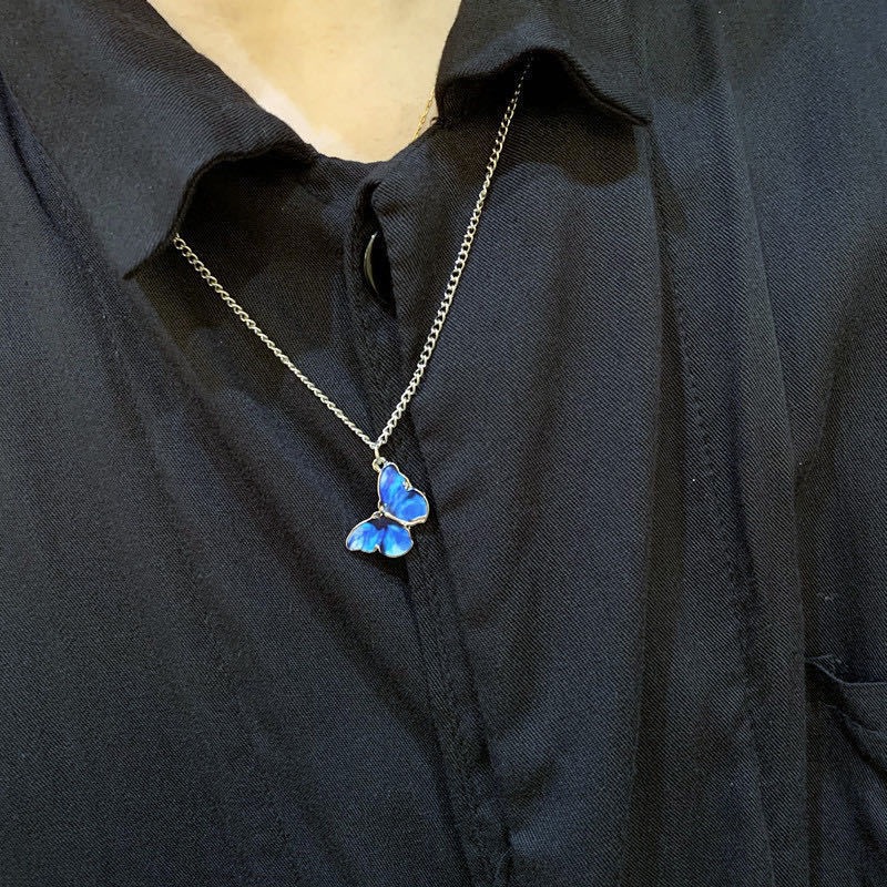 Bộ vòng tay dây chuyền mặt hình bướm phong cách thời trang dành cho phái đẹp