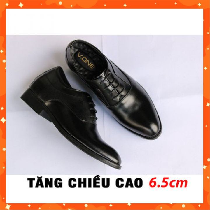 Giày Tây Nam Tăng Chiều Cao Giày Da Nam Đẹp Công Sở 2 Màu Đen - Nâu Cao Cấp