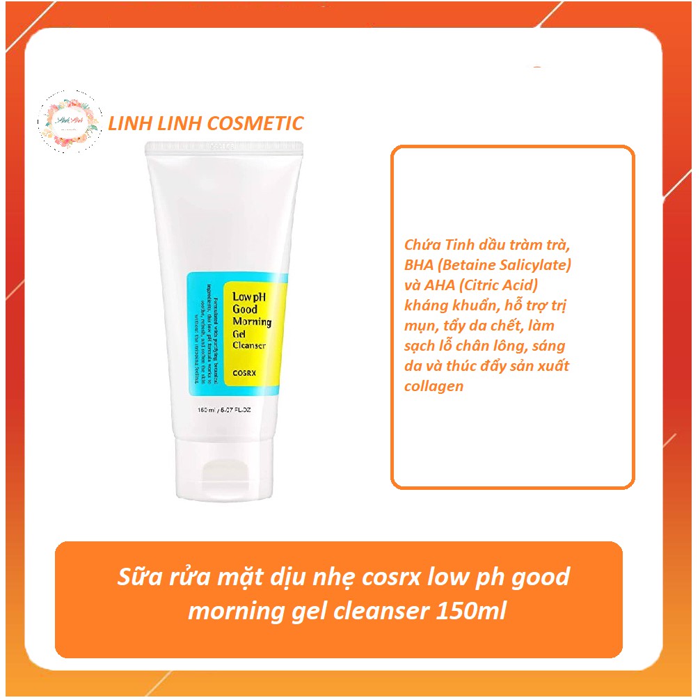 Sữa Rửa Mặt Cosrx Low pH Morning Gel Cleanser 150ml