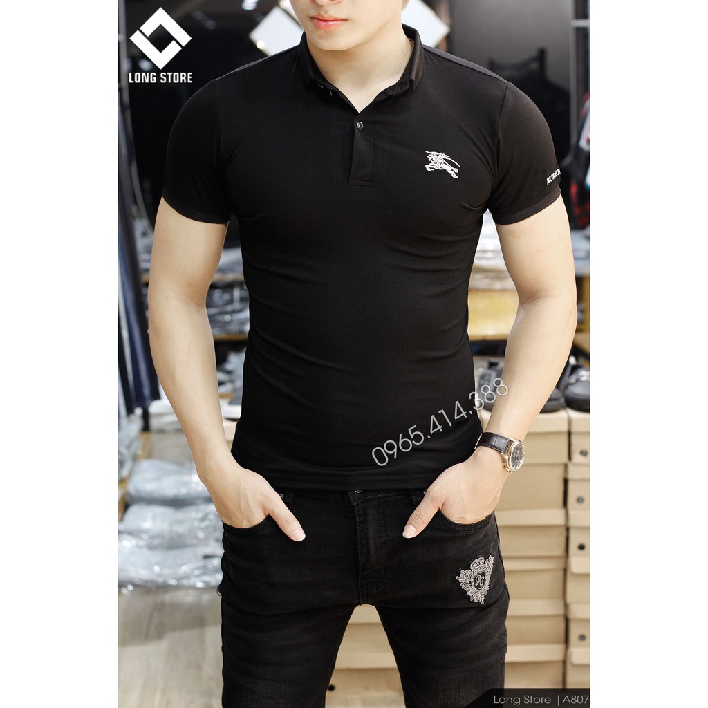 Áo thun polo nam trơn siêu cao cấp chất cotton co giãn thoáng mát mềm mịn LONGSTORE PL400SC