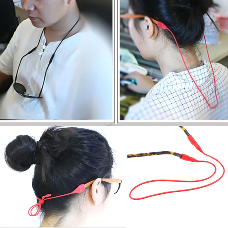 Dây Đeo Mắt Kính Bằng Silicon Co Giãn Nhiều Màu Thời Trang Chống Trượt