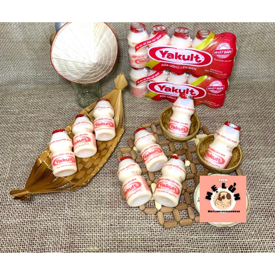 10 LỐC Sữa Chua uống lên men nhật bản Yakult tăng cường sức đề kháng, hỗ trợ tiêu hoá