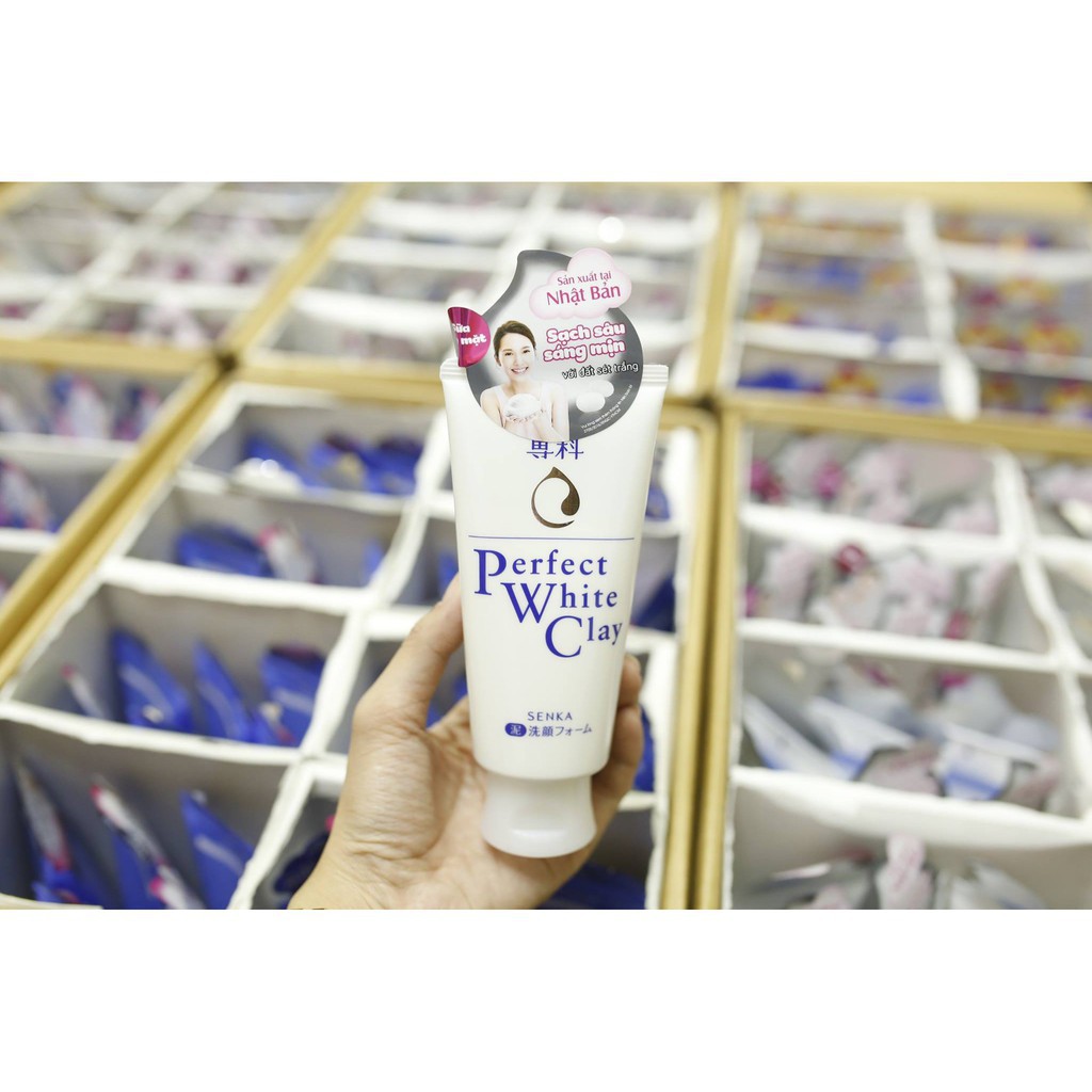 Sữa rửa mặt Shiseido Senka Perfect White Clay 120g