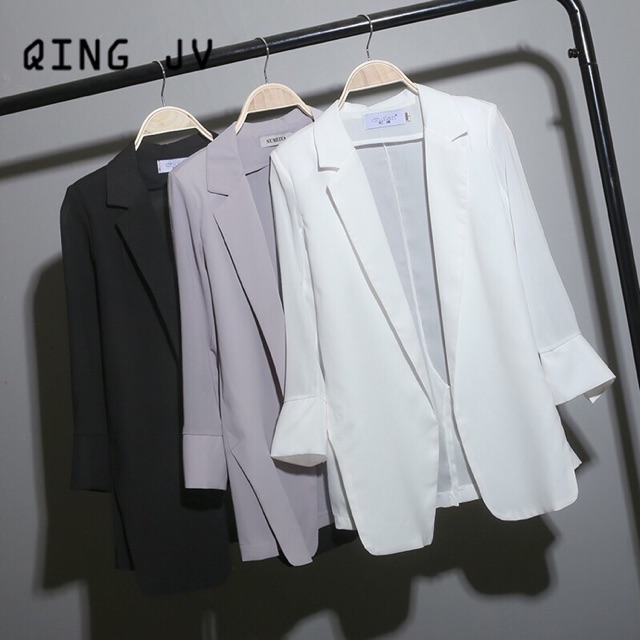 (sẵn M,L/Oder/video/Ảnh thật) Áo vest blazers khoác mỏng nhẹ nhàng mùa thu