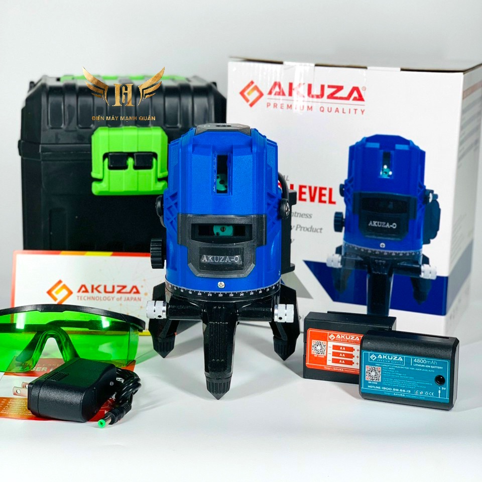 MÁY LAZE CÂN BẰNG BẮN CỐT 5 TIA XANH AKUZA CAO CẤP
