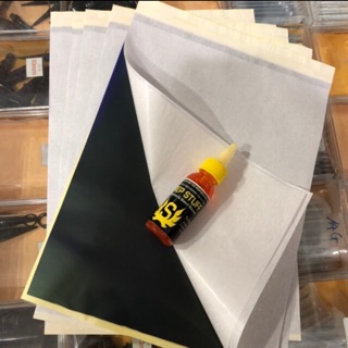 Combo 5 giấy than sử dụng 1 lần+ gel scan siêu bán 30ml