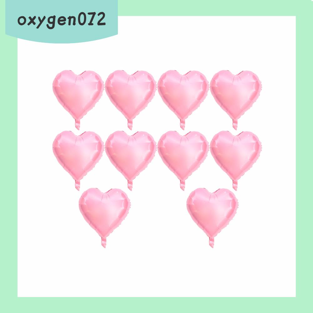 Oxygen072 10pcs 18&quot; Heart Aluminum Foil Balloons Party Wedding Birthday Decor