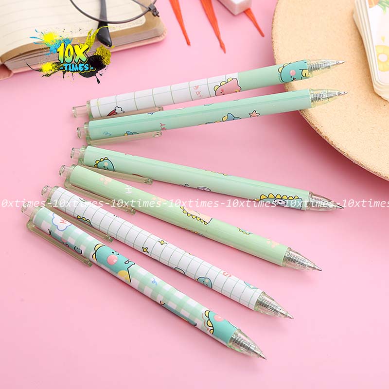 Bút gel bấm dễ thương khủng long xinh xắn ngòi 0,5 mm mực đen dùng dể viết bài, trang trí, quà tặng sinh nhật bạn gái