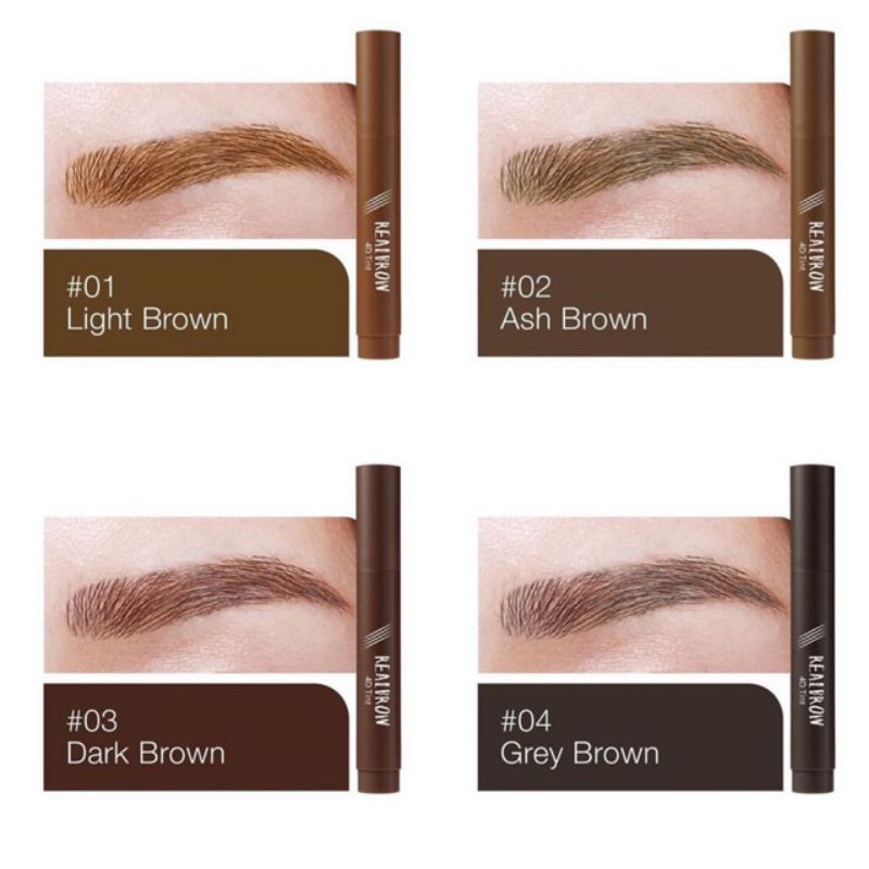 Bút vẽ chân mày phẩy sợi Cathy Doll Real Brow 4D Tint Thái Lan [sẵn 4 màu]