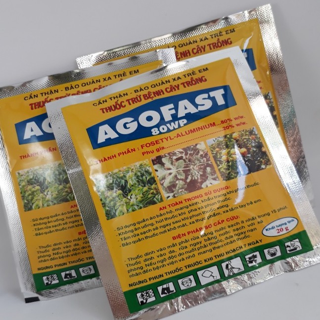 Combo 3 gói thuốc lưu dẫn Agofast 20g trị nứt thân, xì mủ, loét sẹo cho cây trồng