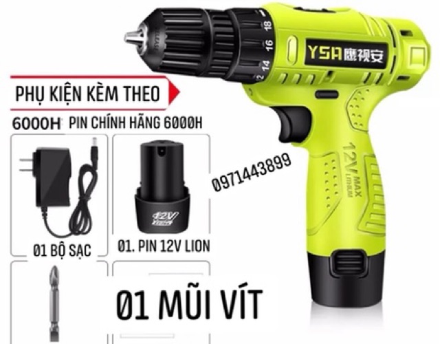 Máy Khoan Tay Bắt Vít - Dùng Pin 12V