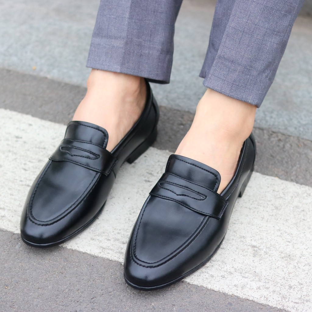 Giày Da Nam,giày lười nam,giày nam đẹp da lì đai khoét mã X076 | BigBuy360 - bigbuy360.vn