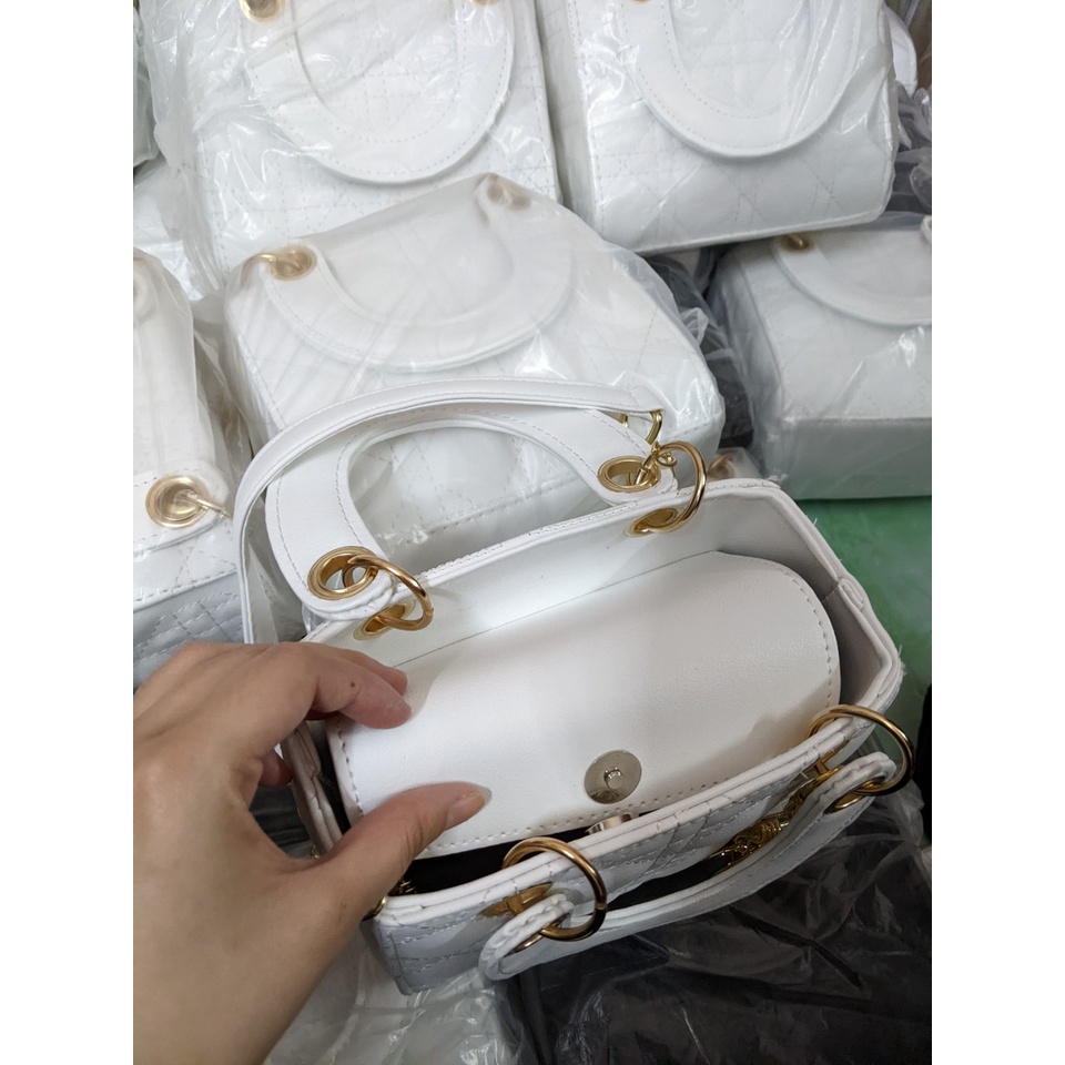 Túi xách nữ đeo chéo, túi đeo chéo nữ đi chơi, túi Dior da lì size 18
