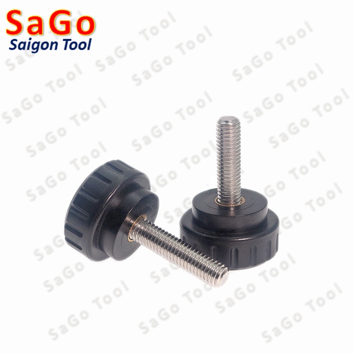 Núm vặn tròn có khía kiểu ren ngoài Inox 304 M6M8