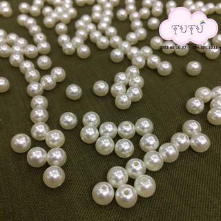 Hạt nhưạ giả ngọc trai tròn có lỗ (gói nhỏ)