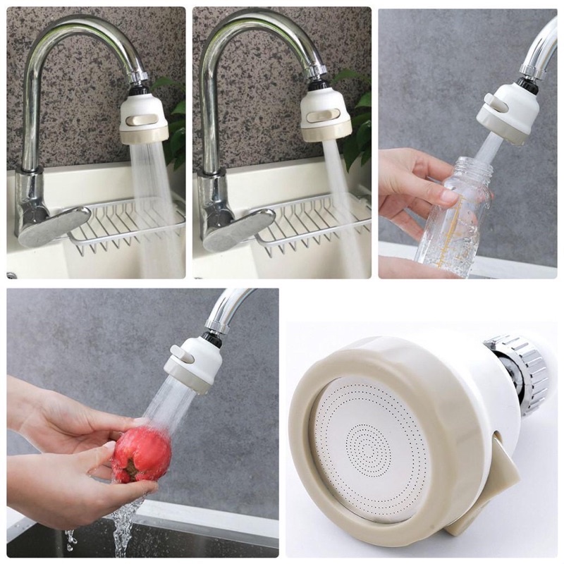 Đầu vòi tăng áp lắp vòi rửa bát xoay 360 độ loại xịn