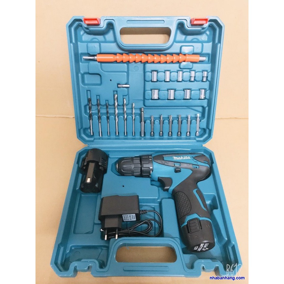 Máy khoan Makita 12v-khoan pin-tặng phụ kiện