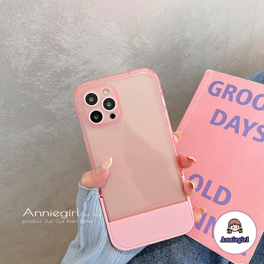 Ốp Điện Thoại TPU Mềm Chống Bụi Có Giá Đỡ Cho IPhone 13 12 11 Pro Max X XR 8 7 Plus
