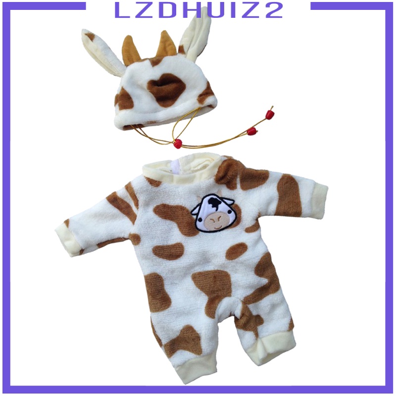 Bộ Áo Liền Quần + Nón Đáng Yêu Cho Búp Bê Les Fleurs 50cm