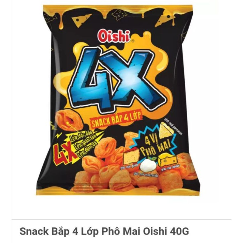 Snack Bắp 4 lớp phô mai Oishi 40g