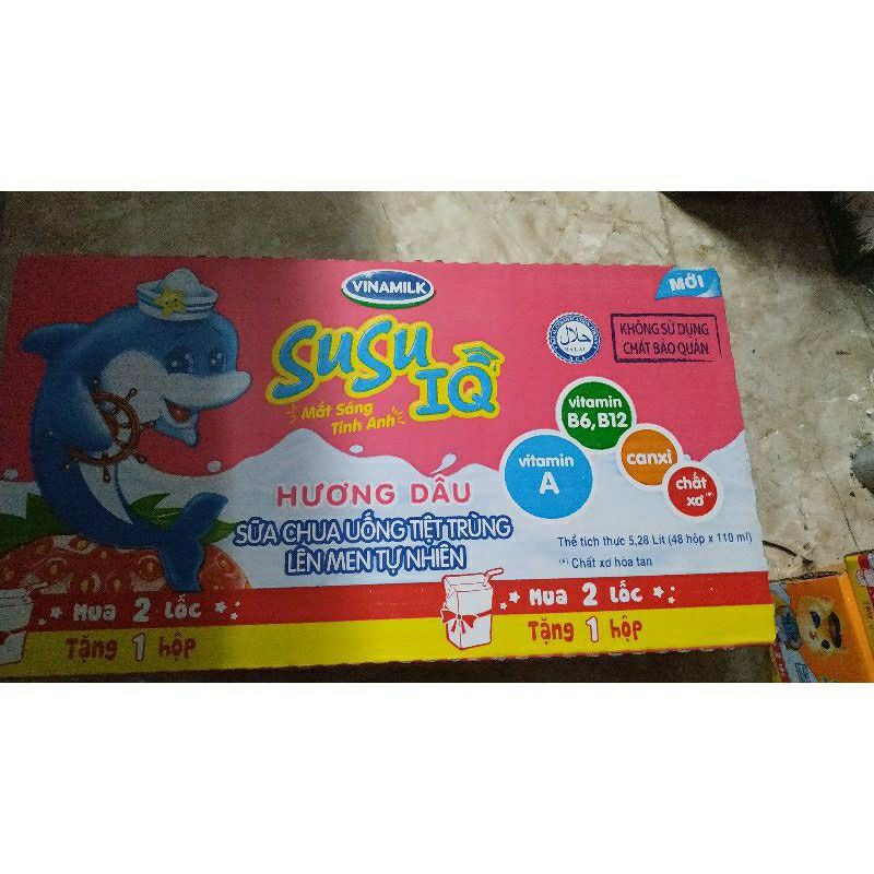 Thùng Sữa Susu dâu hoặc cam IQ Vinamilk