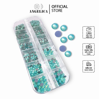 Đá Chân Lưới Nail 14 Khía Green Opal Đính Móng ANGELICA 653