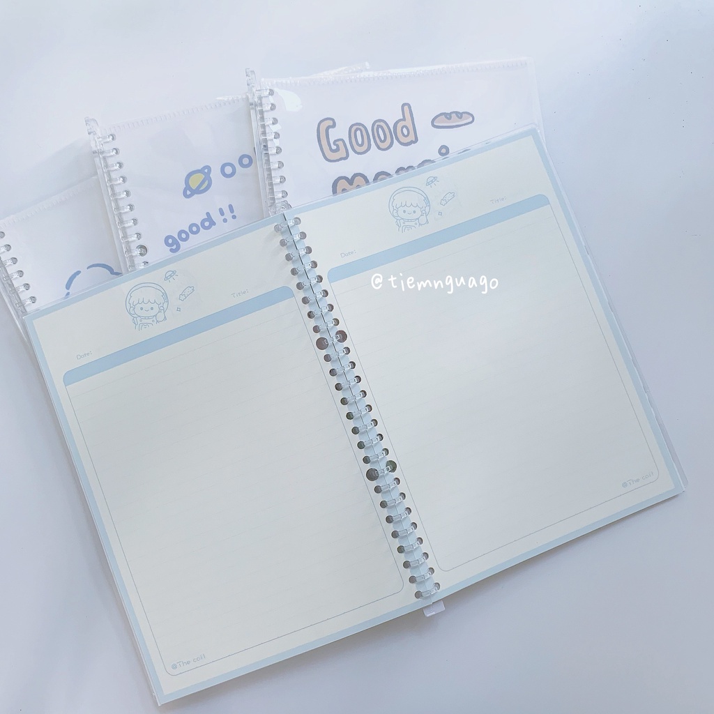 Binder Sổ Còng B5 Bìa Cute Kèm 60 Trang Giấy Màu 100gsm - Tiệm Ngựa Gỗ