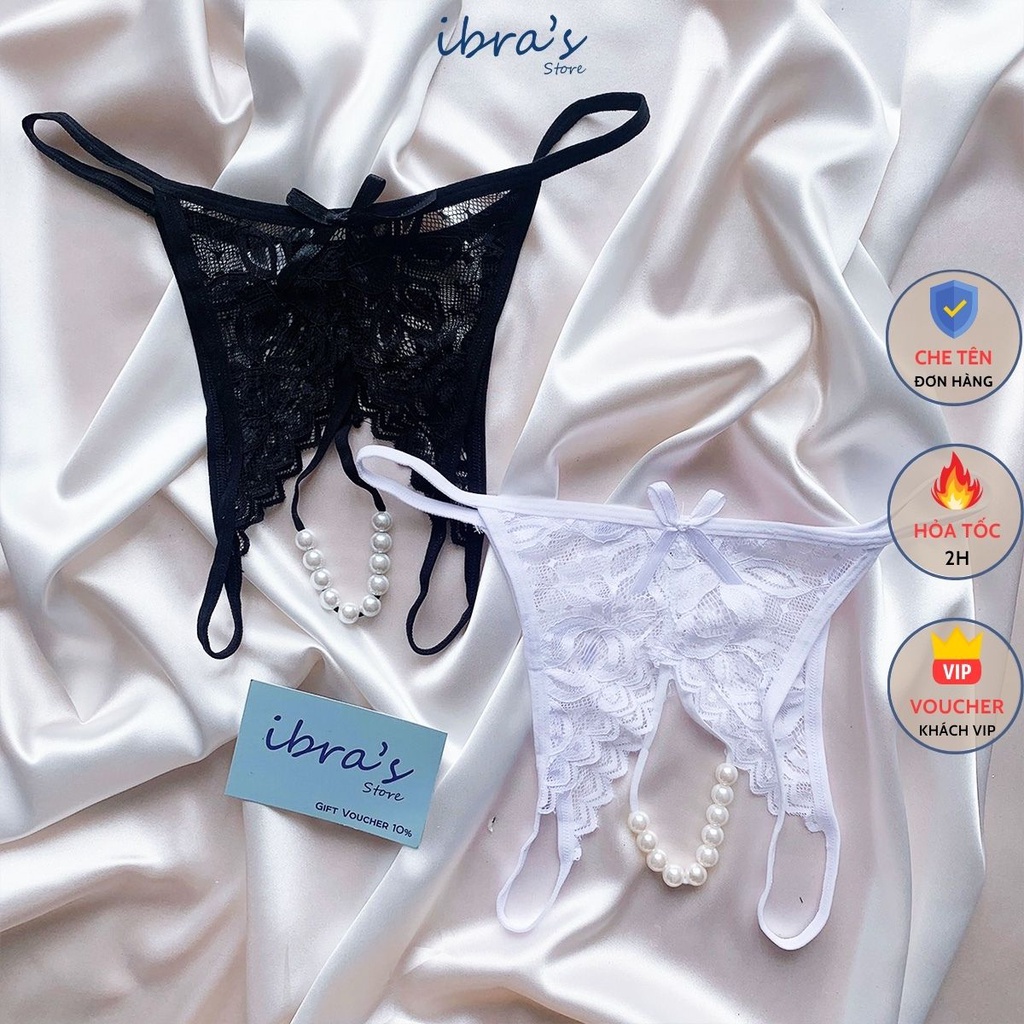 Quần Lót Ren Nữ Sexy Xẻ Đáy iBRA Hở Đáy, Đũng Cạp Thấp lưới Xuyên Thấu Gợi Cảm IBRA'S STORE i102