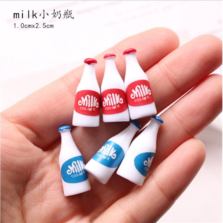 Mô hình chai sữa Milk mini trang trí nhà búp bê, nhà mô hình DIY