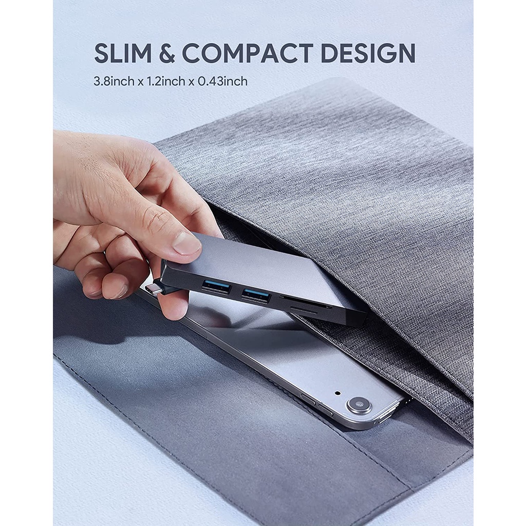 Đế Sạc 5 Trong 1 USB c HUB Type-c Sang SD / TF USB3.0 USB2.0 Type c Đọc Thẻ Nhớ Cho Laptop / Điện Thoại / Máy Tính Bảng